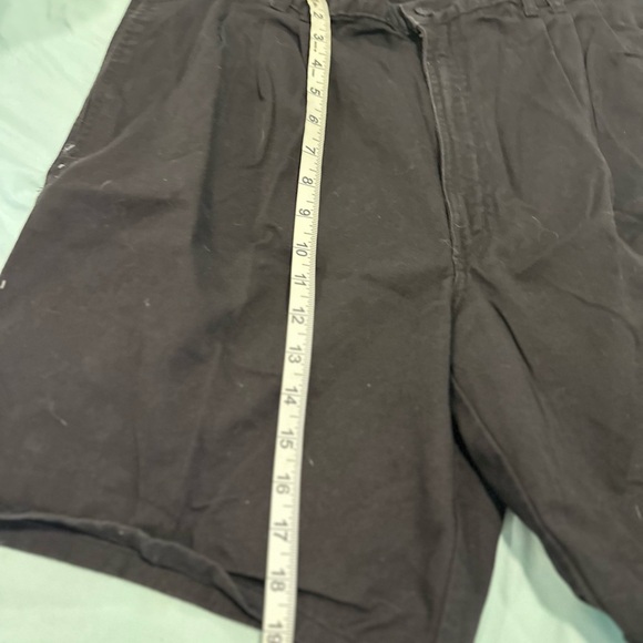 Vintage 90s Bugle Boy Mens Shorts Black Pleated High Waist. Slash Pockets. - Picture 4 of 12